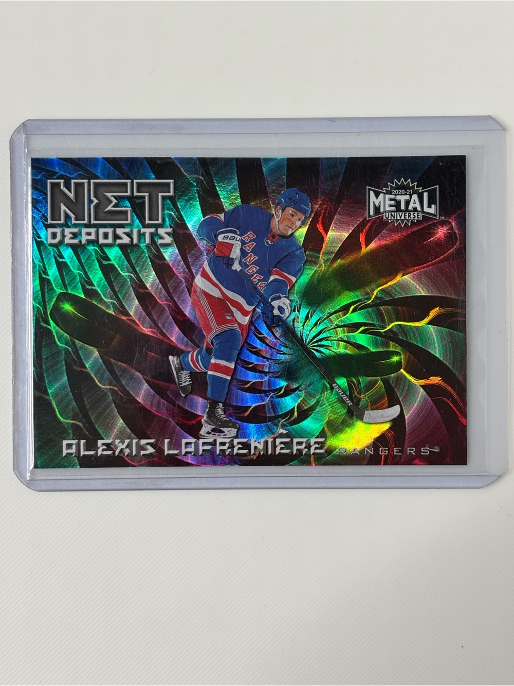 Alexis Lafreniere 2020-21 Skybox Metal Universe Net Deposits ND-7 Rangers RC